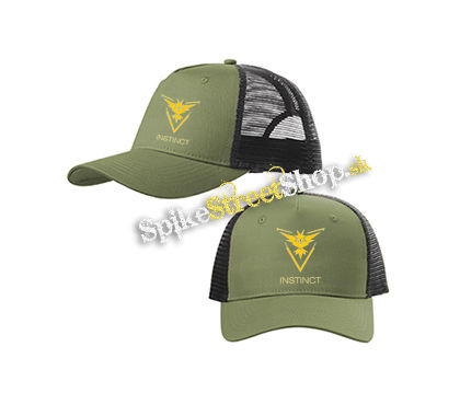 POKEMON - Instinct - olivovočierna sieťkovaná šiltovka model "Trucker Cap"