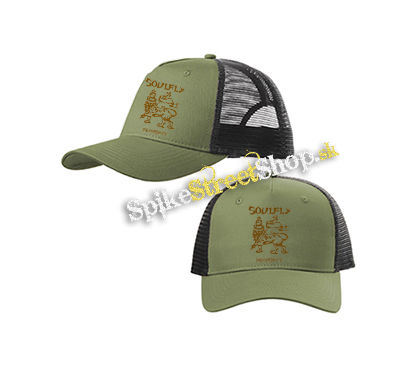 SOULFLY - Prophecy Yellow - olivovočierna sieťkovaná šiltovka model "Trucker Cap"