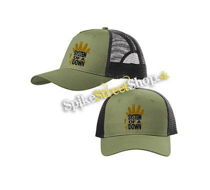 SYSTEM OF A DOWN - Sun - olivovočierna sieťkovaná šiltovka model "Trucker Cap"