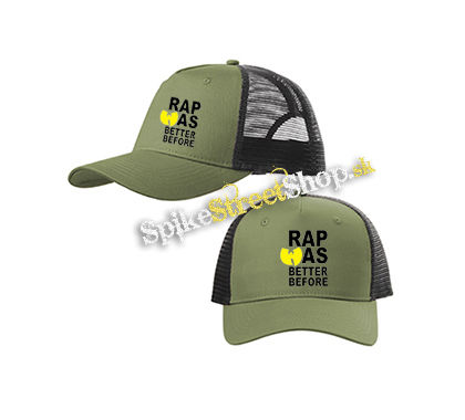WU TANG CLAN - Rap Was Better Before - olivovočierna sieťkovaná šiltovka model "Trucker Cap"
