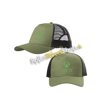 XBOX - Logo Motive 1 - olivovočierna sieťkovaná šiltovka model "Trucker Cap"