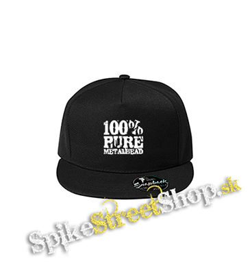 100% PURE METAL HEAD - čierna šiltovka model "Snapback"