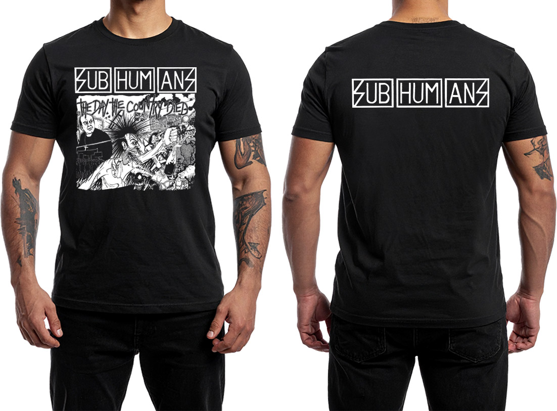 SUBHUMANS - The Day The Country Died - čierne pánske tričko