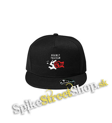 AGAINST FASCISM - čierna šiltovka model "Snapback"