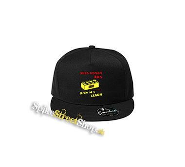 DNES NEMAM CAS HRAM SA S LEGOM - čierna šiltovka model "Snapback"