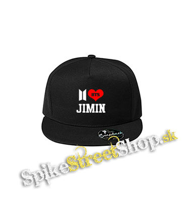I LOVE JIMIN - Bangtan Boys - čierna šiltovka model "Snapback"