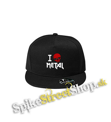 I LOVE METAL - čierna šiltovka model "Snapback"