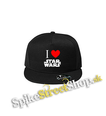 I LOVE STAR WARS - čierna šiltovka model "Snapback"