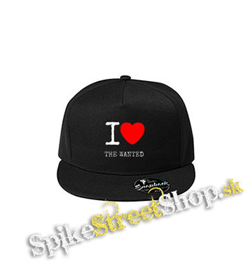 I LOVE THE WANTED - čierna šiltovka model "Snapback"