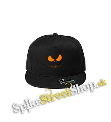 JACK SKELLINGTON - Orange Smile - čierna šiltovka model "Snapback"