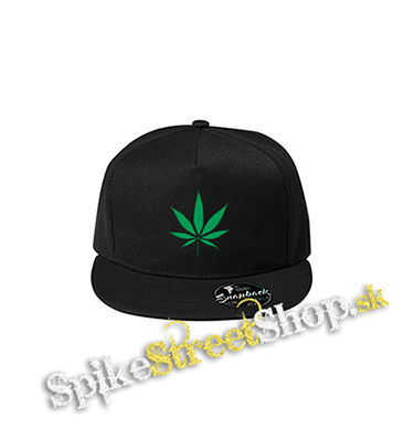 MARIHUANA - Green Leaf - čierna šiltovka model "Snapback"