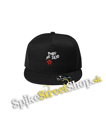PUNKS NOT DEAD - čierna šiltovka model "Snapback"