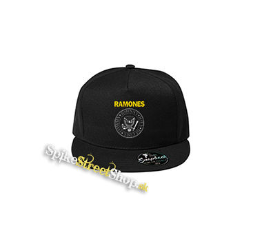 RAMONES - Yellow Logo White Symbol - čierna šiltovka model "Snapback"