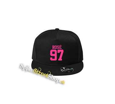 ROSÉ 97 - Pink Logo - čierna šiltovka model "Snapback"