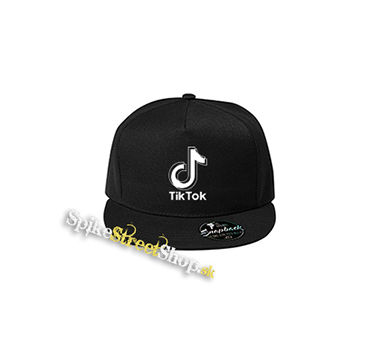 TIK TOK - Double Logo - čierna šiltovka model "Snapback"