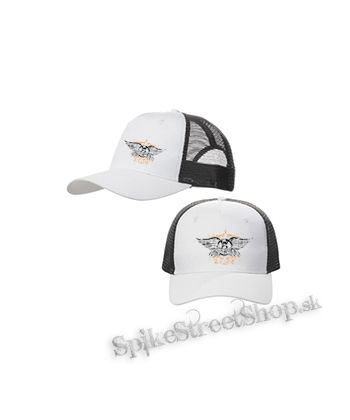 AEROSMITH - bieločierna sieťkovaná šiltovka model "Trucker Cap"