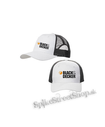 BLACK & DECKER - Logo - bieločierna sieťkovaná šiltovka model "Trucker Cap"