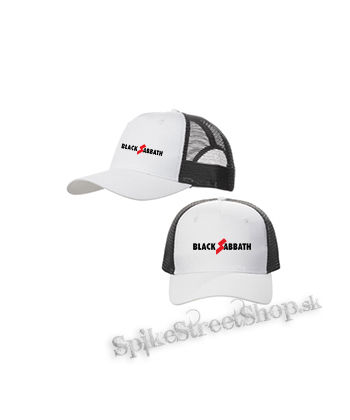 BLACK SABBATH - Sabotage Logo - bieločierna sieťkovaná šiltovka model "Trucker Cap"