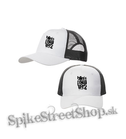 BLINK 182 - Three Bars - bieločierna sieťkovaná šiltovka model "Trucker Cap"