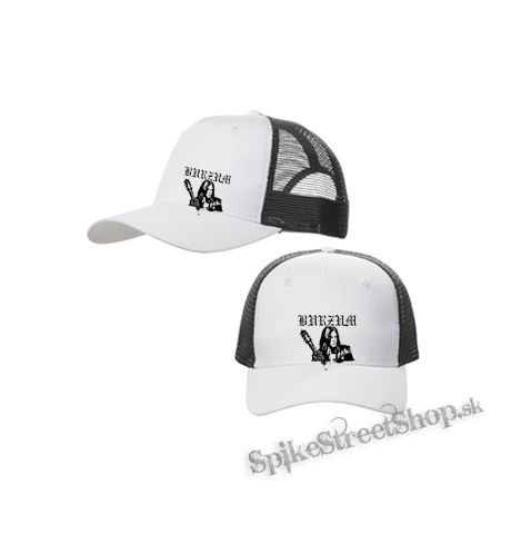 BURZUM - Varg Portrait - bieločierna sieťkovaná šiltovka model "Trucker Cap"