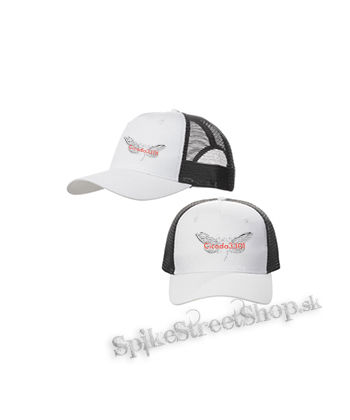 CICADA 3301 - bieločierna sieťkovaná šiltovka model "Trucker Cap"
