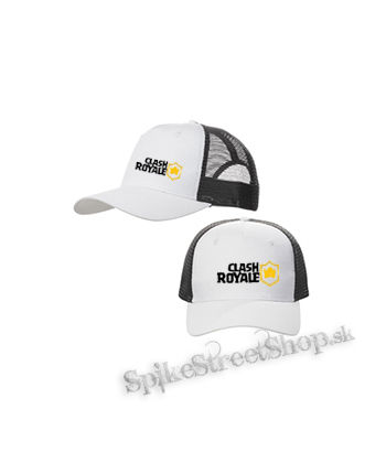 CLASH ROYALE - Logo - bieločierna sieťkovaná šiltovka model "Trucker Cap"