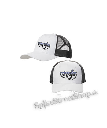 CONFESSOR - Logo - bieločierna sieťkovaná šiltovka model "Trucker Cap"