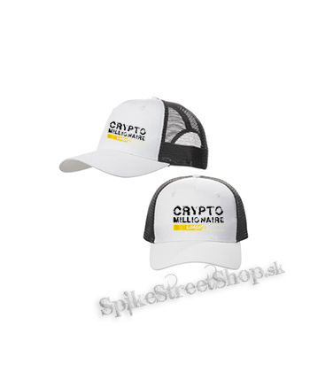 CRYPTOMILIONAIRE - Loading - bieločierna sieťkovaná šiltovka model "Trucker Cap"