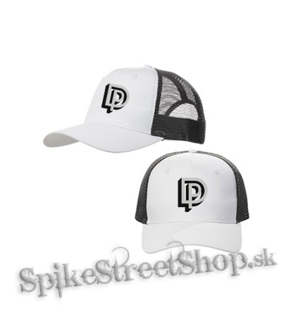 DEEP PURPLE - Crest Motive 1 - bieločierna sieťkovaná šiltovka model "Trucker Cap"