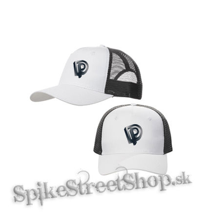 DEEP PURPLE - Crest Motive 2 - bieločierna sieťkovaná šiltovka model "Trucker Cap"