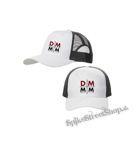 DEPECHE MODE - Memento Mori Cross Sign - bieločierna sieťkovaná šiltovka model "Trucker Cap"