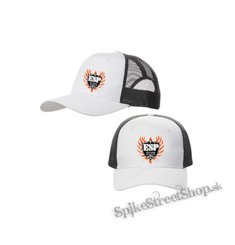 ESP - Guitars, Basses - bieločierna sieťkovaná šiltovka model "Trucker Cap"