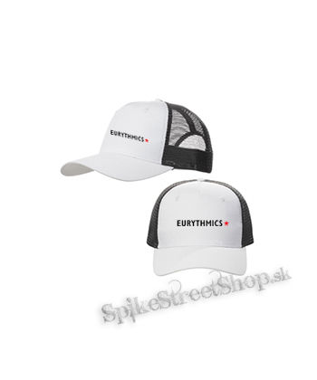 EURYTHMICS - Logo Star - bieločierna sieťkovaná šiltovka model "Trucker Cap"