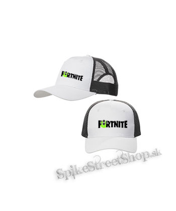 FORTNITE Season 7 - Rick Sanchez Logo - bieločierna sieťkovaná šiltovka model "Trucker Cap"