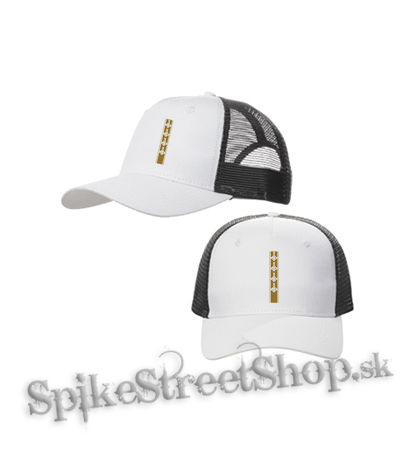 GHOST - Gold Logo Motive 2 - bieločierna sieťkovaná šiltovka model "Trucker Cap"