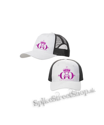 GIRLS´ GENERATION - Pink Logo - bieločierna sieťkovaná šiltovka model "Trucker Cap"