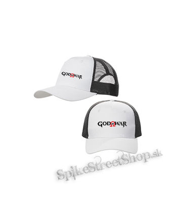 GOD OF WAR - Logo - bieločierna sieťkovaná šiltovka model "Trucker Cap"