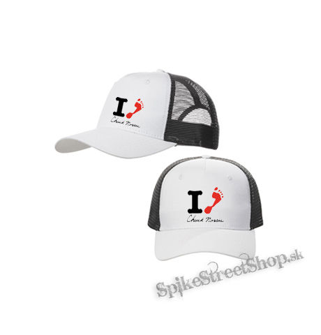 CHUCK NORRIS - I Love Chuck Norris - bieločierna sieťkovaná šiltovka model "Trucker Cap"