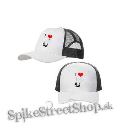 I LOVE ARIANA GRANDE - bieločierna sieťkovaná šiltovka model "Trucker Cap"