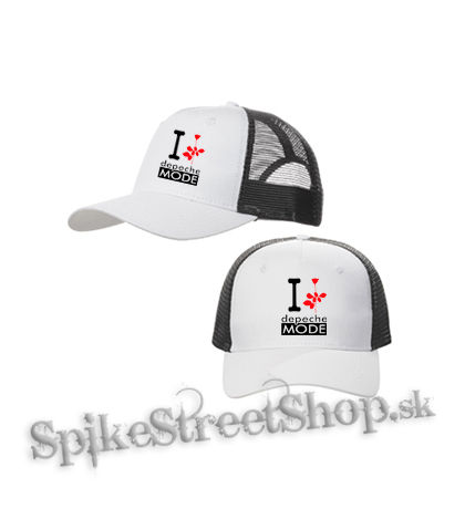 I LOVE DEPECHE MODE - bieločierna sieťkovaná šiltovka model "Trucker Cap"