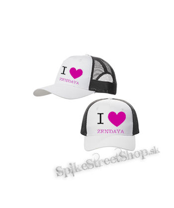 I LOVE ZENDAYA - bieločierna sieťkovaná šiltovka model "Trucker Cap"