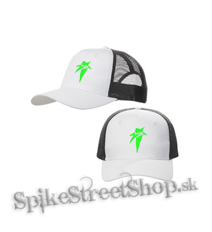 I SEE STAR - Green Star - bieločierna sieťkovaná šiltovka model "Trucker Cap"