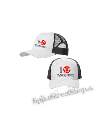 IRON MAIDEN - I Love Iron Maiden - bieločierna sieťkovaná šiltovka model "Trucker Cap"