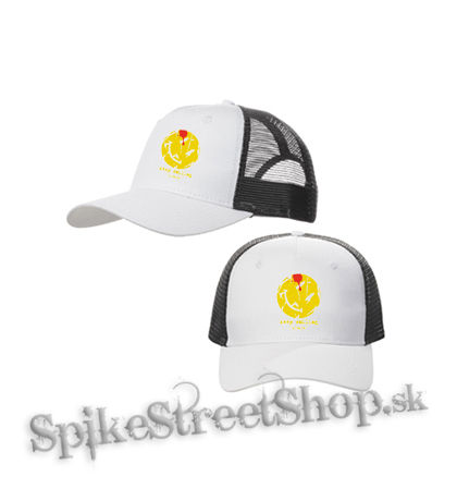 KEEP SMILING ALWAYS - bieločierna sieťkovaná šiltovka model "Trucker Cap"