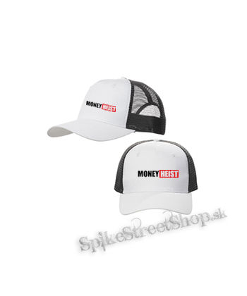 LA CASA DE PAPEL - Money Heist - bieločierna sieťkovaná šiltovka model "Trucker Cap"