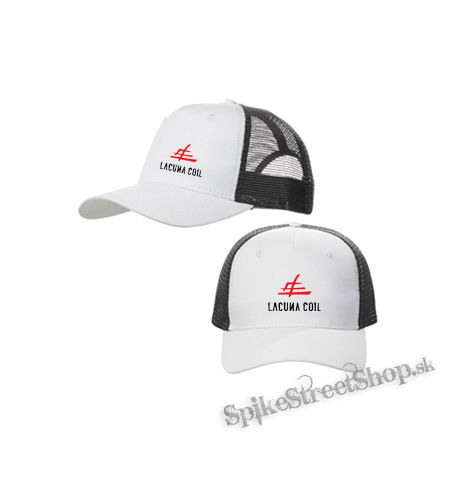 LACUNA COIL - Logo - bieločierna sieťkovaná šiltovka model "Trucker Cap"