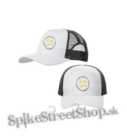 LIL PUMP - Unhappy - bieločierna sieťkovaná šiltovka model "Trucker Cap"