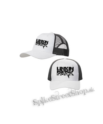 LINKIN PARK - Logo & Band - bieločierna sieťkovaná šiltovka model "Trucker Cap"