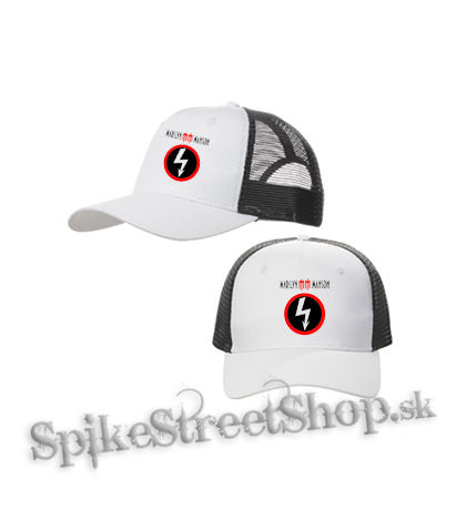 MARILYN MANSON - The Cult - bieločierna sieťkovaná šiltovka model "Trucker Cap"