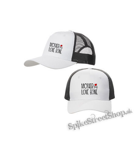 MOTHER LOVE BONE - Logo - bieločierna sieťkovaná šiltovka model "Trucker Cap"